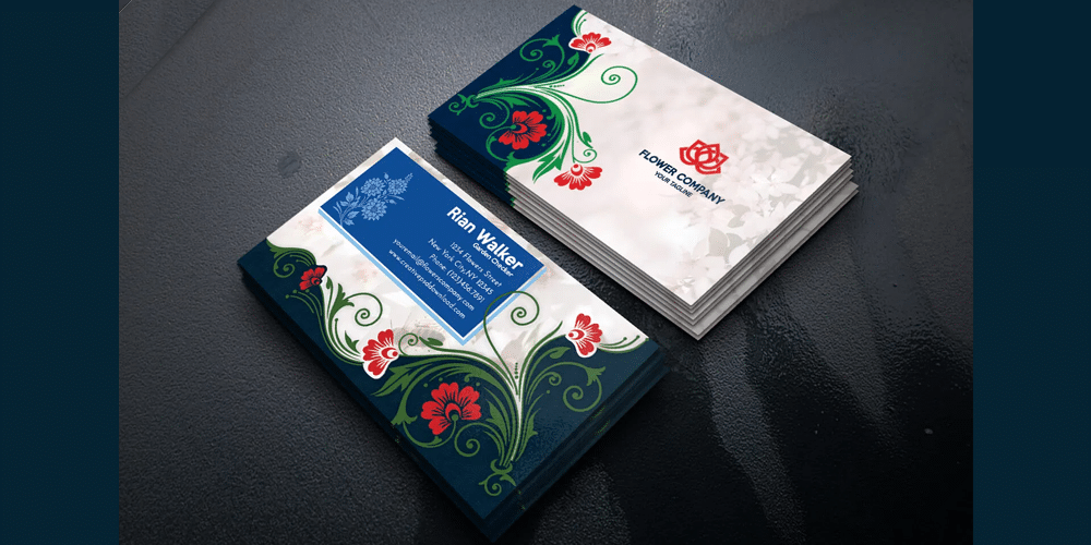 100+ Free Business Cards PSD 319 Flower Company Business Card