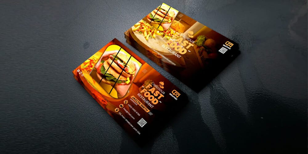 100+ Free Business Cards PSD 183 Food and Restaurant Creative Business Card