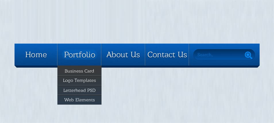 Free PSD Drop Down Navigation Free PSD Drop Down Navigation