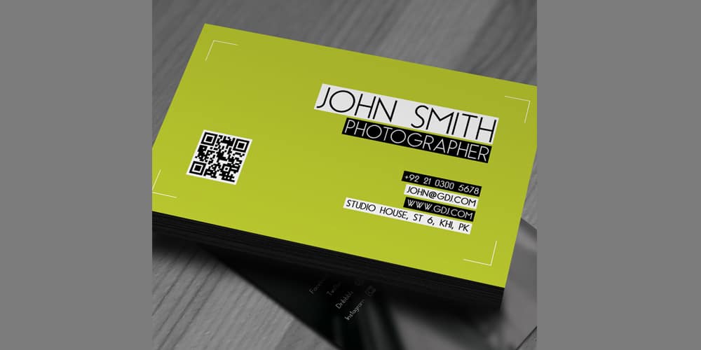 Free Photographer Business Card Template PSD