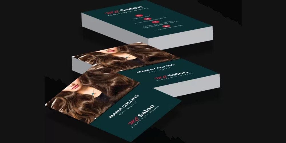 Free Salon Business Card Template PSD