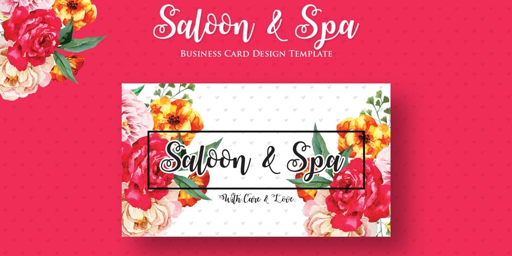 100+ Free Business Cards PSD 44 Free Saloon & Spa Business Card PSD