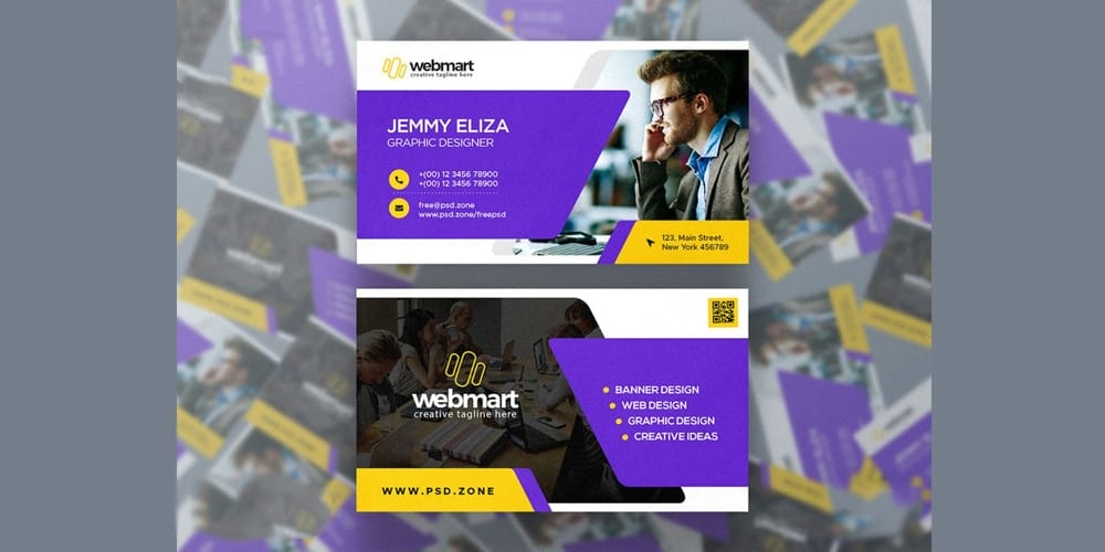 100+ Free Business Cards PSD 196 Graphic Designer Business Card Template PSD