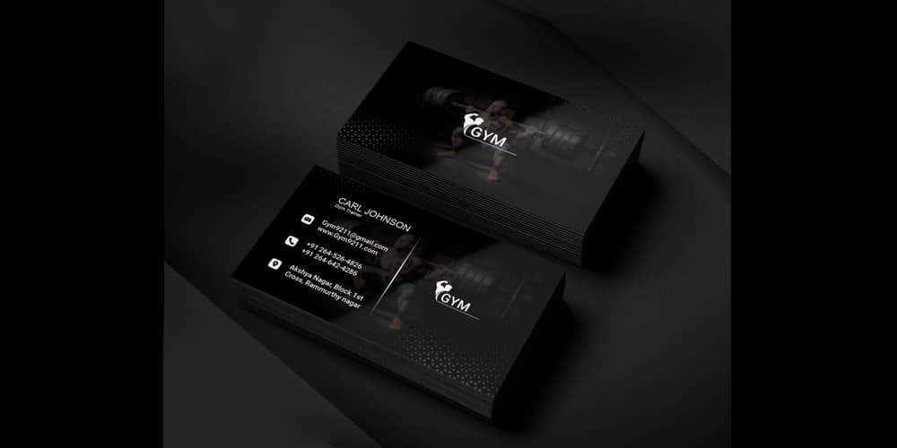 Gym Business Card PSD