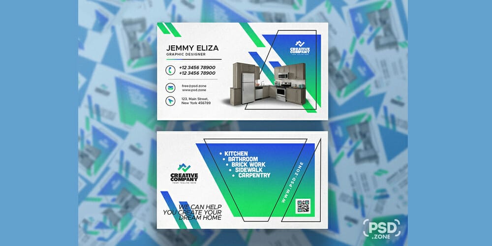 100+ Free Business Cards PSD 475 Interior Designer Business Card Template