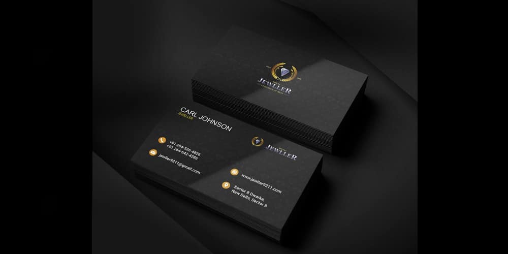 Jewellery Business Card Template PSD