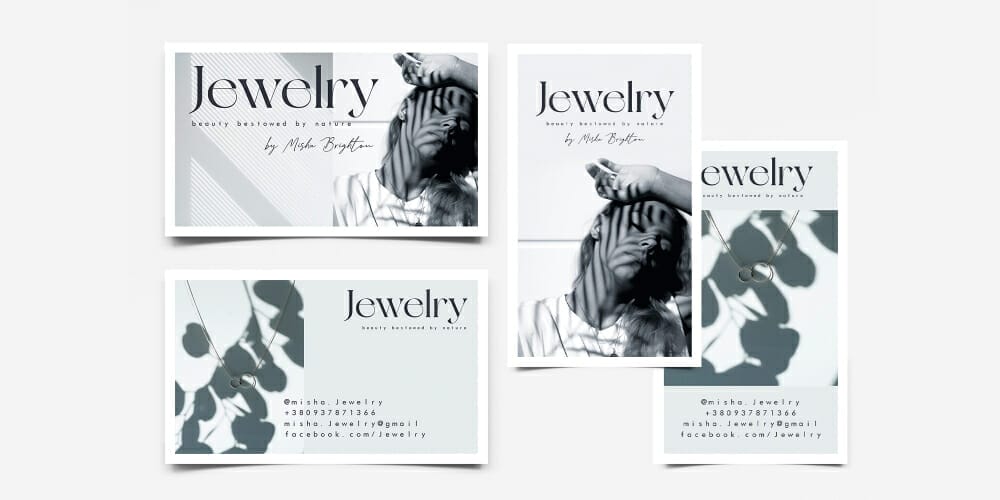 Jewelry business card template