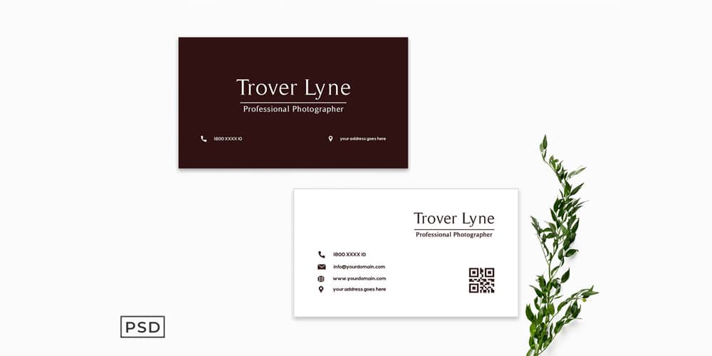 100+ Free Business Cards PSD 73 Maroon Business Card Template