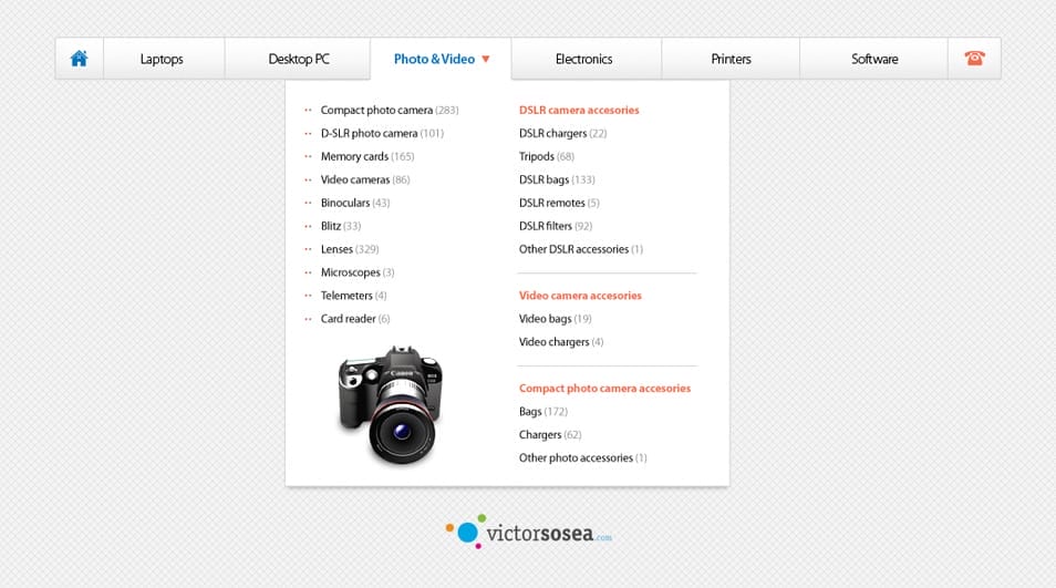 Mega Menu Navigation Free PSD Mega Menu Navigation Free PSD