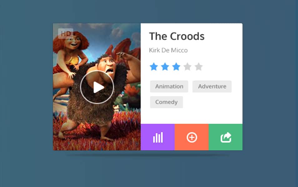 75+ Latest Free UI designs PSD 37 Mini Movie Widget