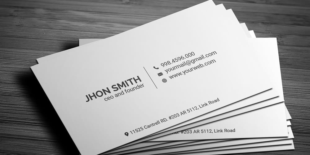 100+ Free Business Cards PSD 370 Minimalist Business Card
