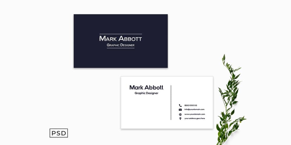 100+ Free Business Cards PSD 185 Modern Business Card Template