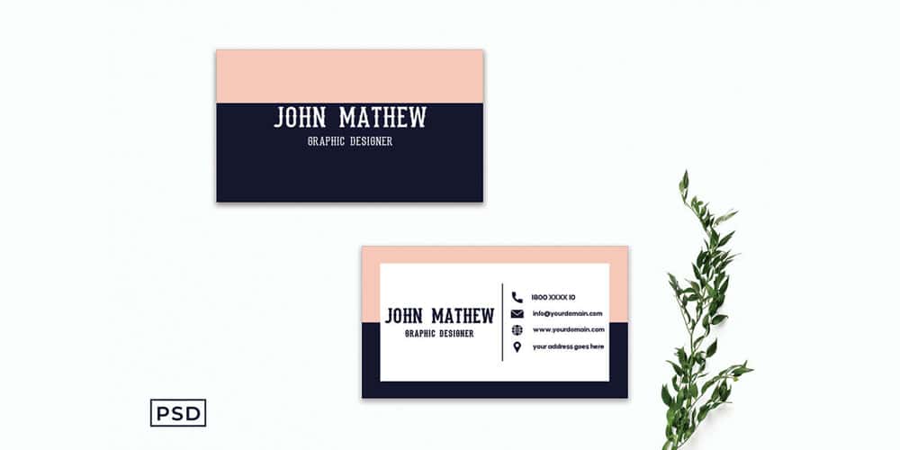 100+ Free Business Cards PSD 182 Modern Business Card Template