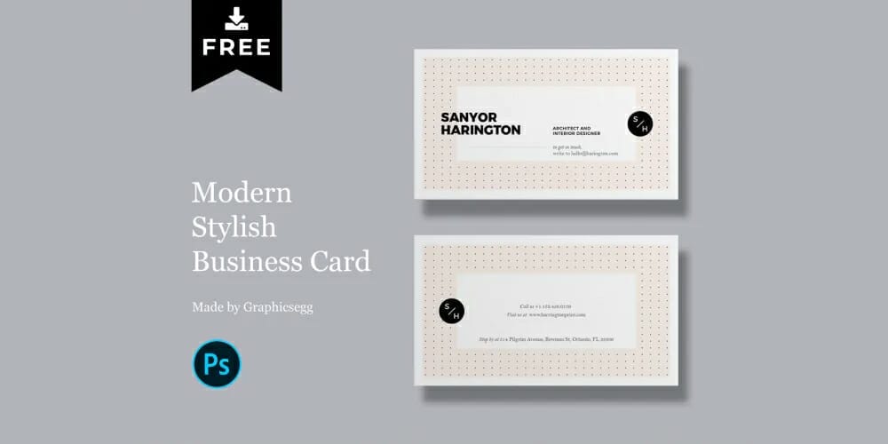 100+ Free Business Cards PSD 358 Modern Stylish Business Card Template