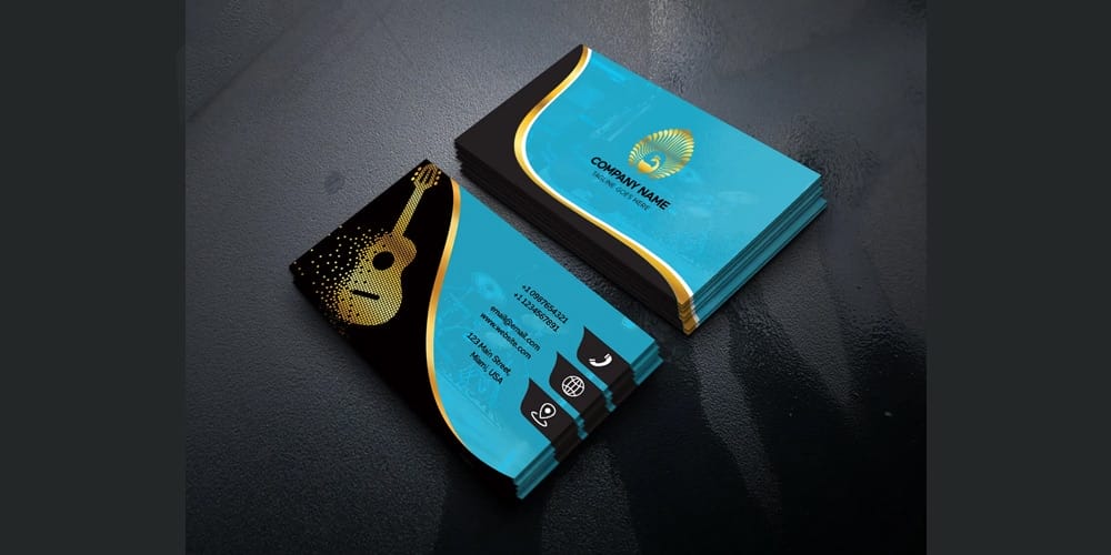 100+ Free Business Cards PSD 397 Music Company Business Card