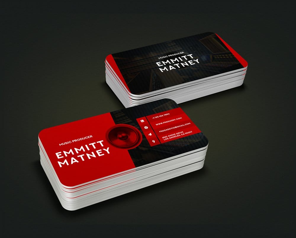 Music Visiting Card PSD