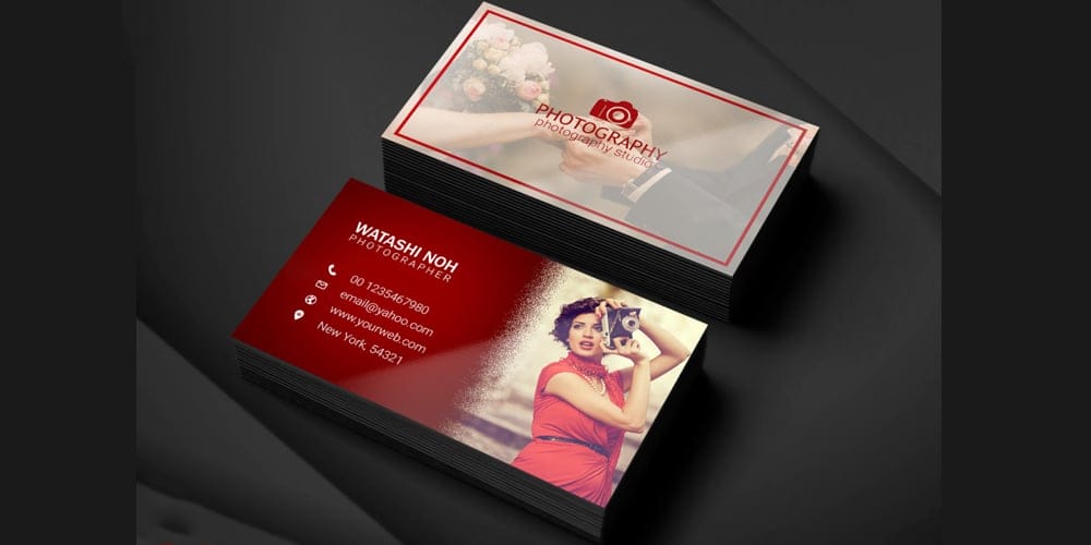 Photographer Business Card Template PSD