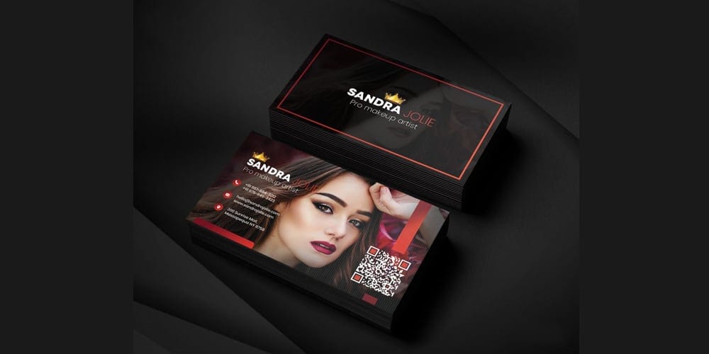 Pro Makeup Artist Business Card