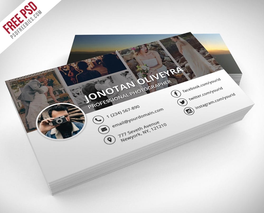 Professional Photographer Business Card PSD