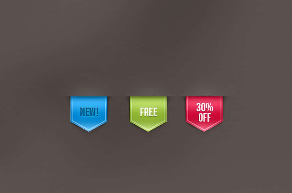 Psd Web Ribbon Sale Label Vol 1