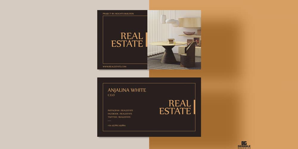 100+ Free Business Cards PSD 106 Real Estate Business Card Design Template