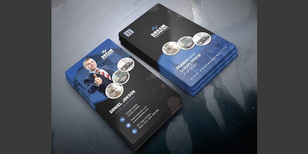 100+ Free Business Cards PSD 146 Real Estate Property Dealer Business Card