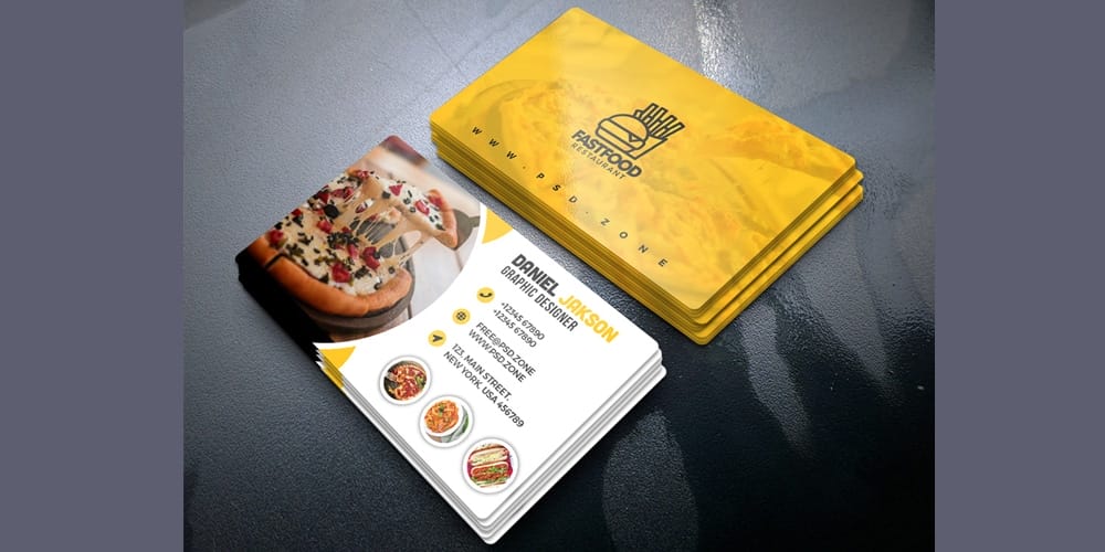 100+ Free Business Cards PSD 201 Restaurant Business Card Design Templates