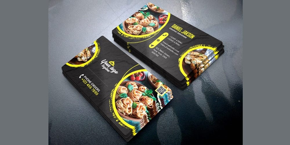 100+ Free Business Cards PSD 188 Restaurant Designer Business Card Templates