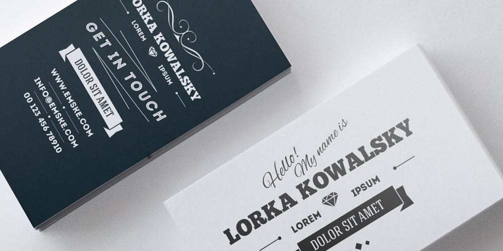 100+ Free Business Cards PSD 426 Retro Business Card Template
