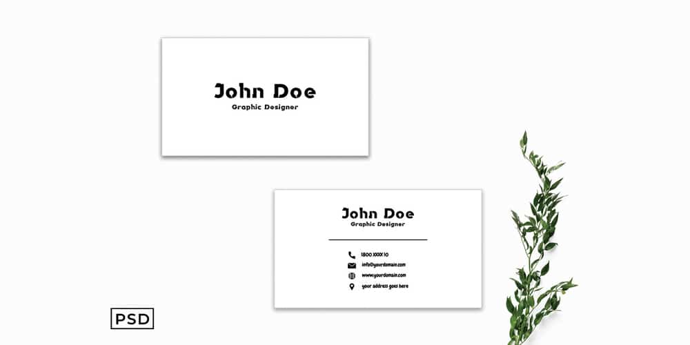 100+ Free Business Cards PSD 180 Simple Business Card Template