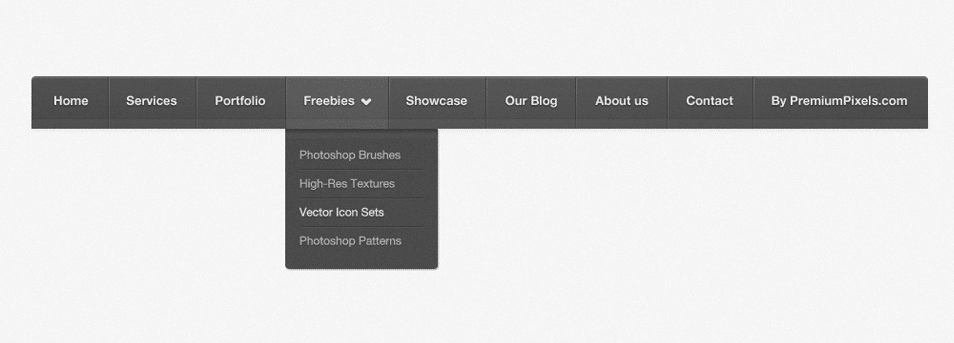 Simple Dark Navigation Menu Simple Dark Navigation Menu