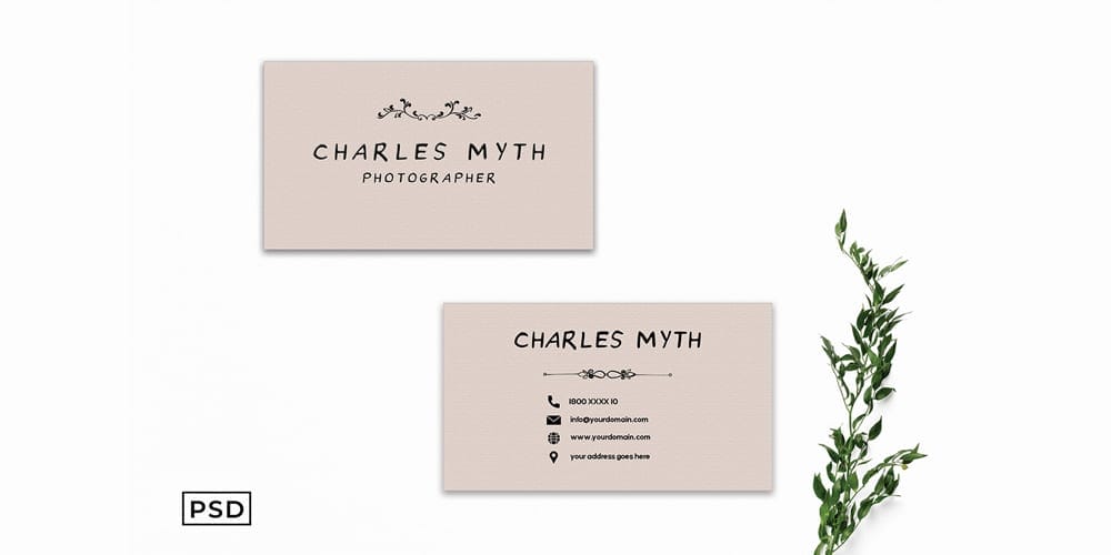 100+ Free Business Cards PSD 74 Sober Business Card Template
