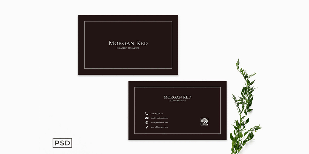 100+ Free Business Cards PSD 192 Sober Business Card Template V2