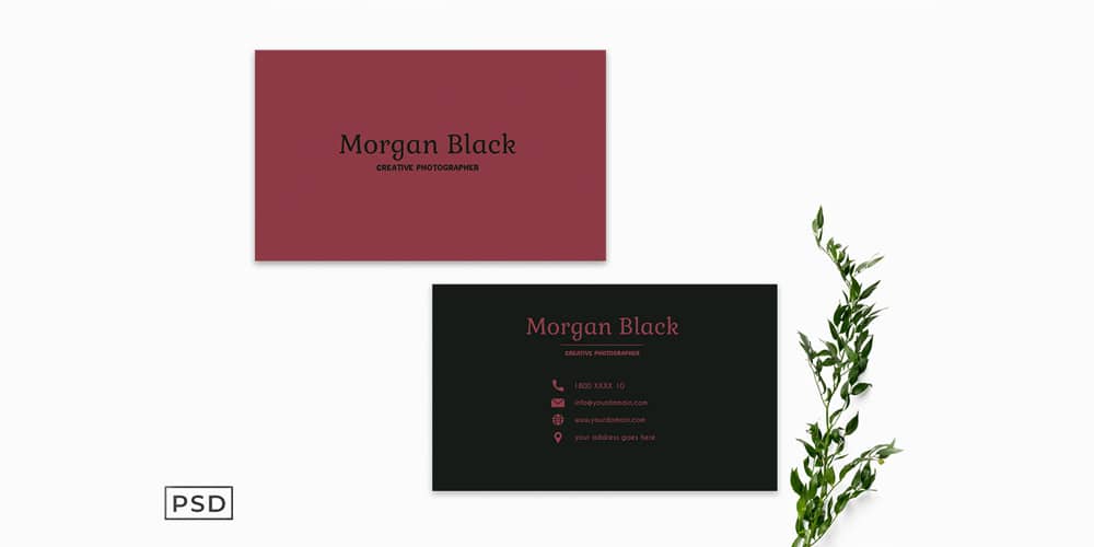 100+ Free Business Cards PSD 77 Sober Business Card Template