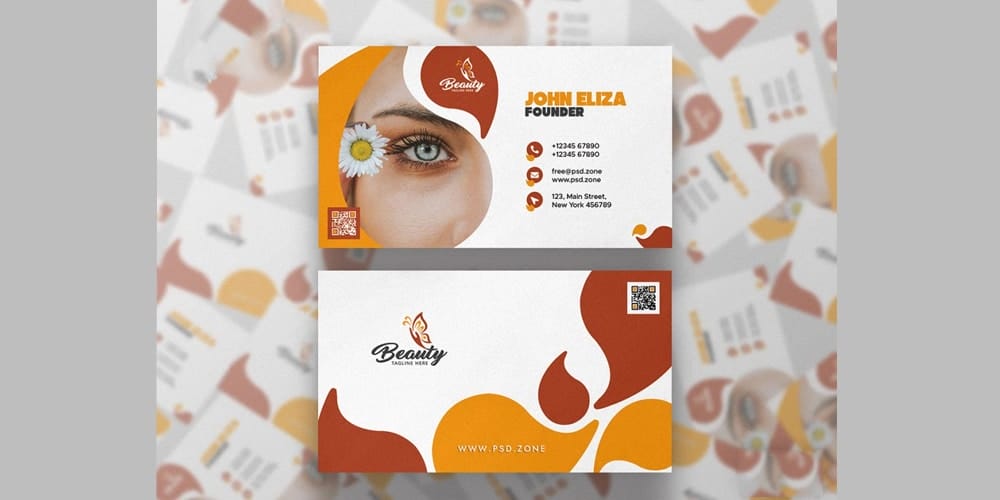 100+ Free Business Cards PSD 7 Spa and Beauty Saloon Business Card Template