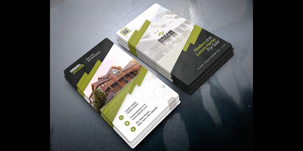 100+ Free Business Cards PSD 147 Stylish Real Estate Business Card