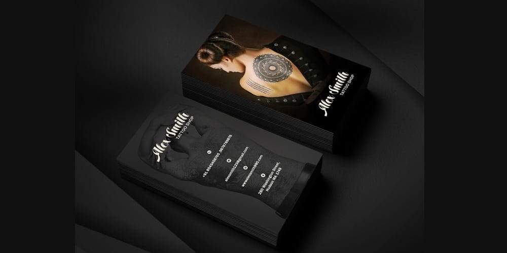 100+ Free Business Cards PSD 16 Tattoo Artist Visiting Card