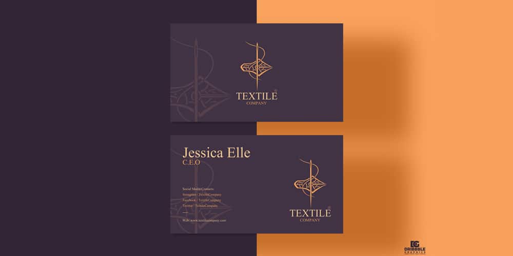 100+ Free Business Cards PSD 407 Textile Business Card Design Template
