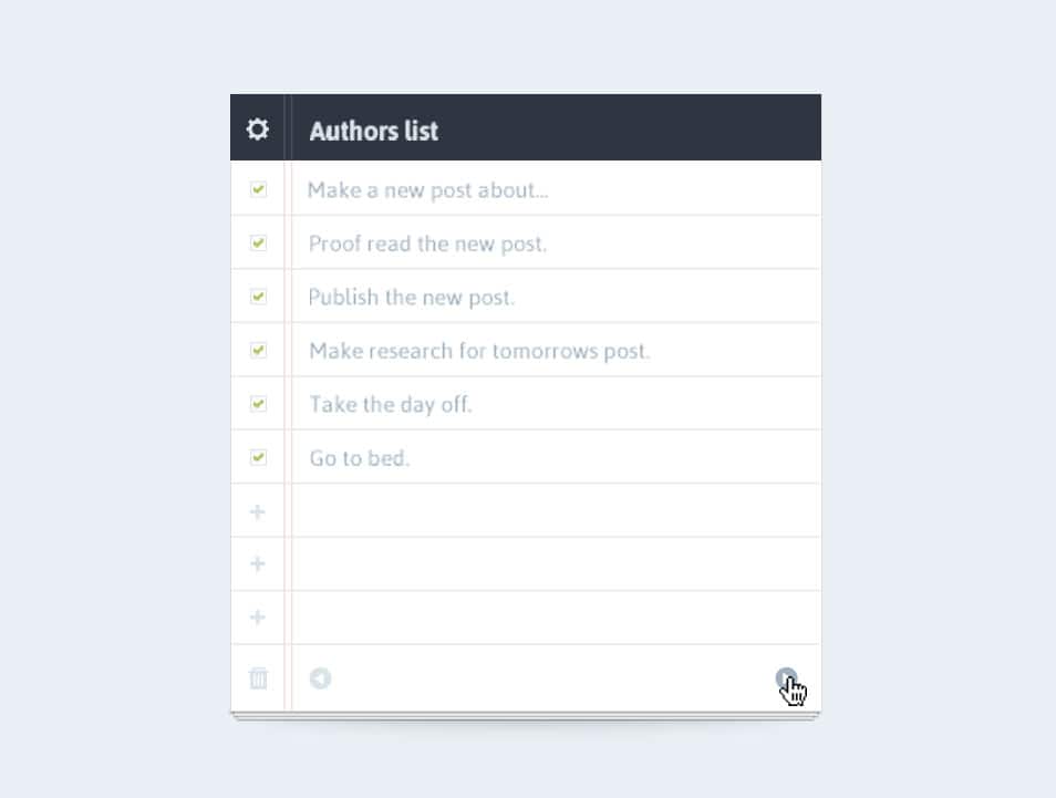 75+ Latest Free UI designs PSD 64 To Do List