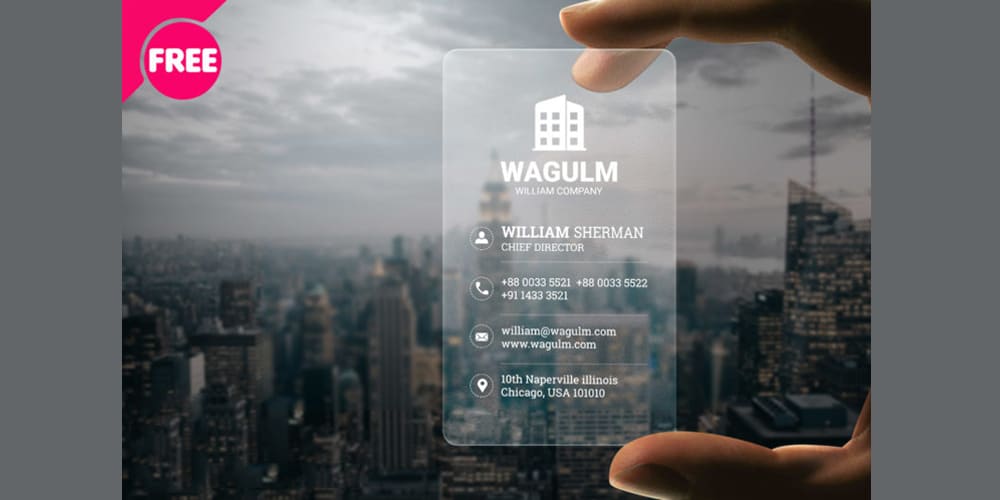 100+ Free Business Cards PSD 383 Transparent-Minimalistic-Business-Card-PSD