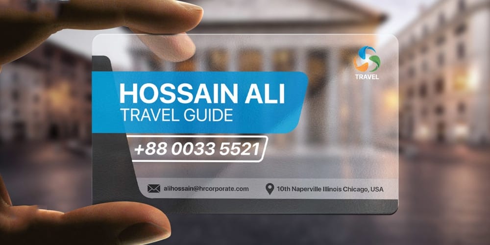 100+ Free Business Cards PSD 344 Transparent Travel Business Card PSD