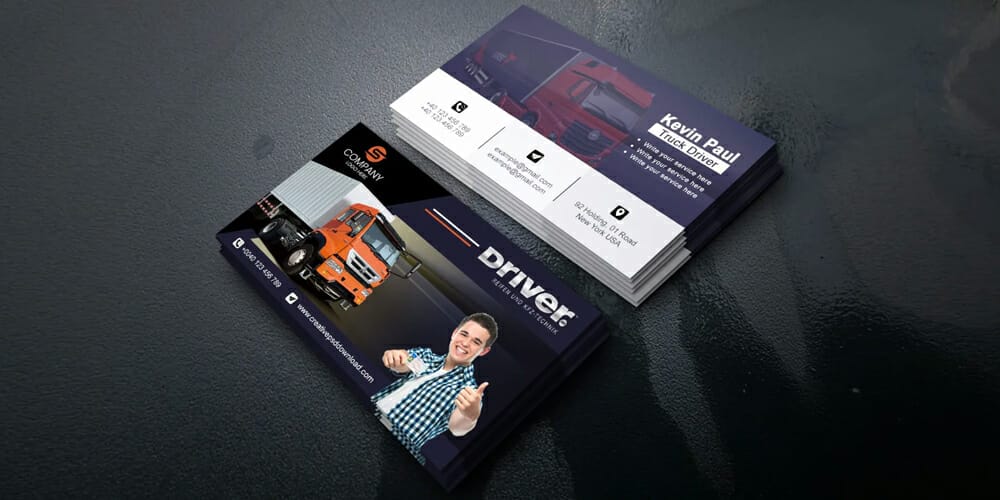 Truck Driver Business Card Design