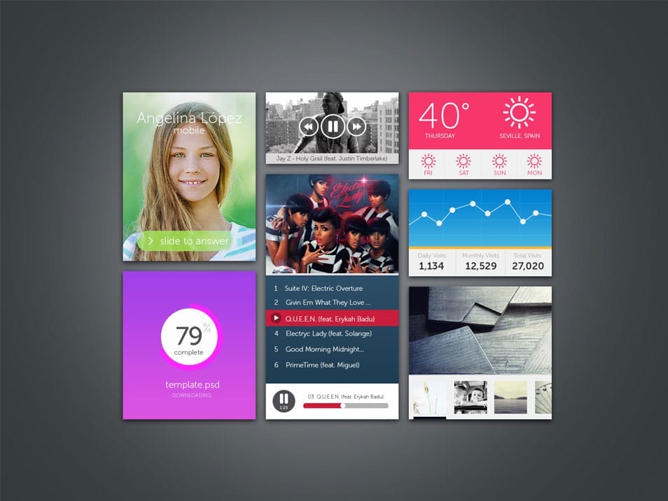 75+ Latest Free UI designs PSD 57 Ui Kit (PSD)