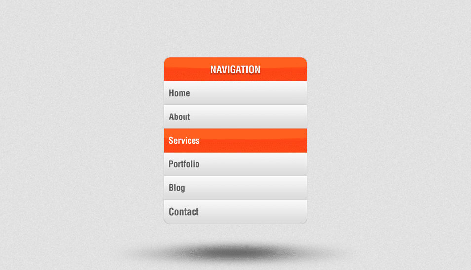 Vertical Navigation Menu PSD Vertical Navigation Menu PSD