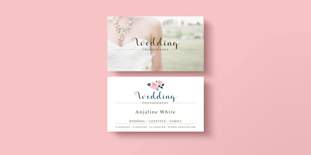 Wedding Photography Business Card Template