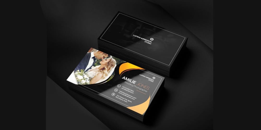 Wedding photographer business card