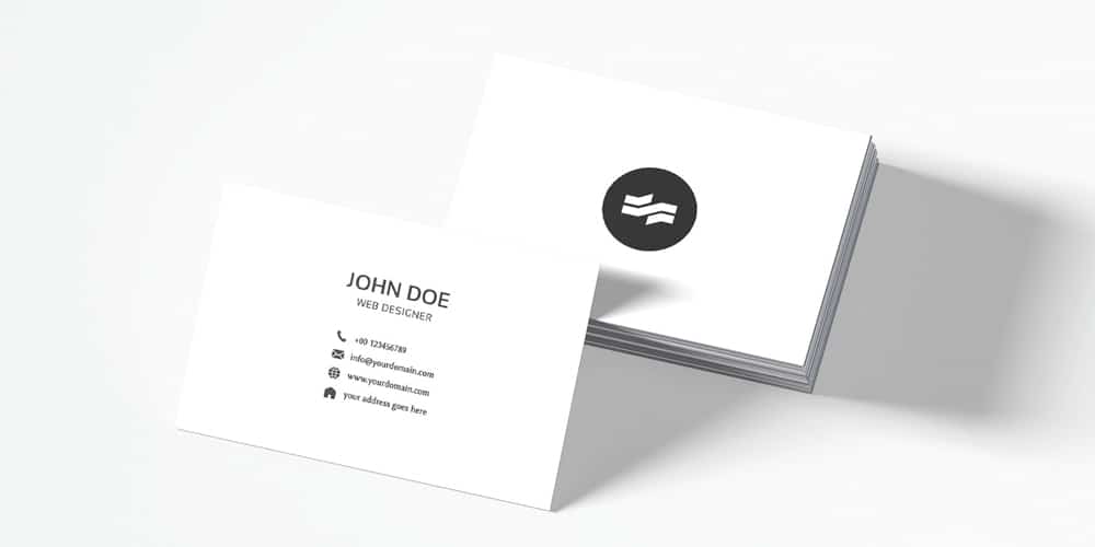100+ Free Business Cards PSD 173 White Sober Business Card Template