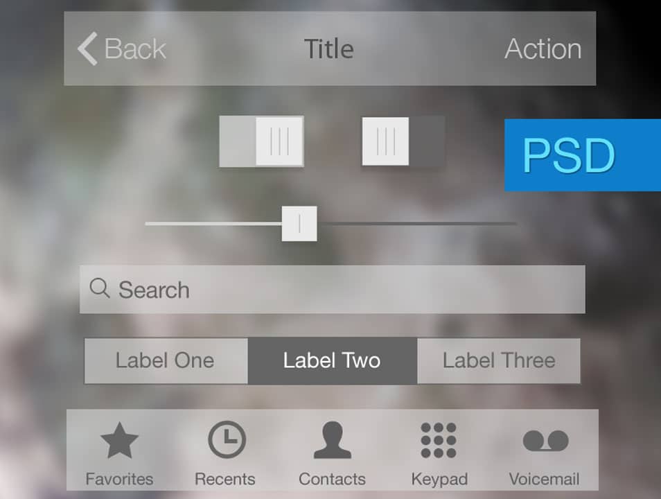 75+ Latest Free UI designs PSD 21 iOS UI Kit Freebie