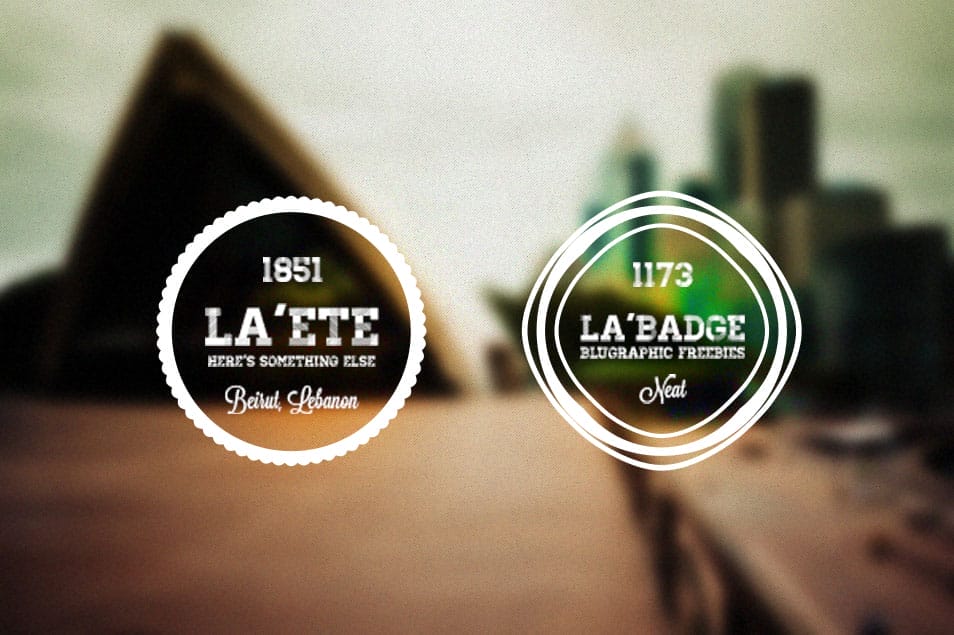 5 Photo Neat Retro Badges (PSD) 