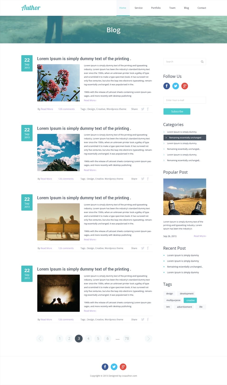 Agency Website Template PSD_Blog Page_cssauthor.com Agency Website Template PSD_Blog Page_cssauthor.com